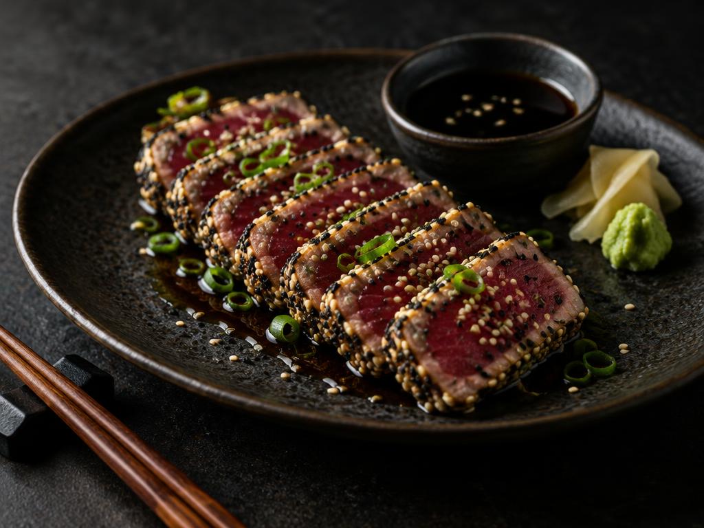 Tataki de atún al sésamo