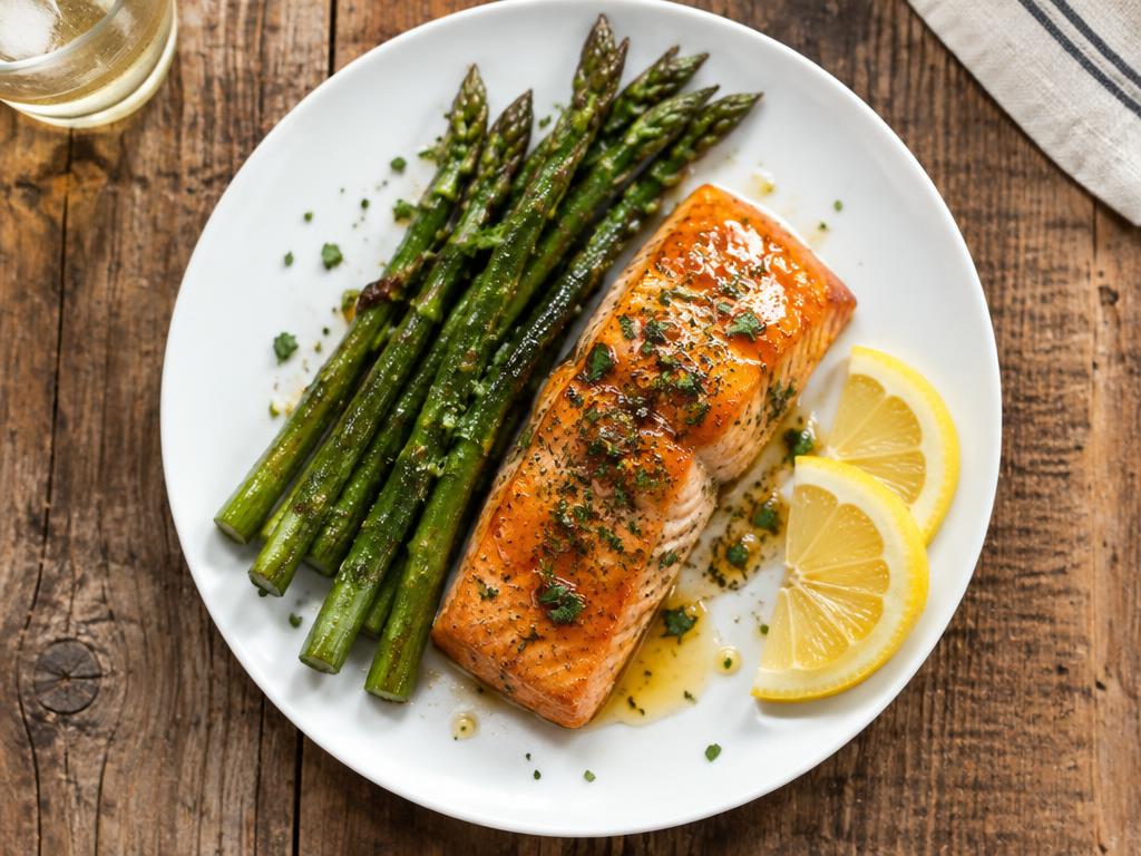 Salmón glaseado con miel